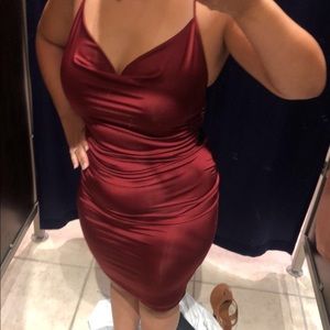 Burgundy dress